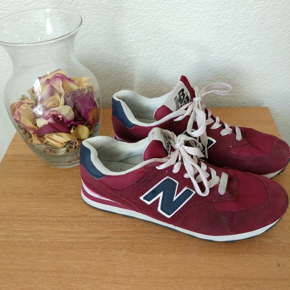 New Balance 574 Maroon Sneakers